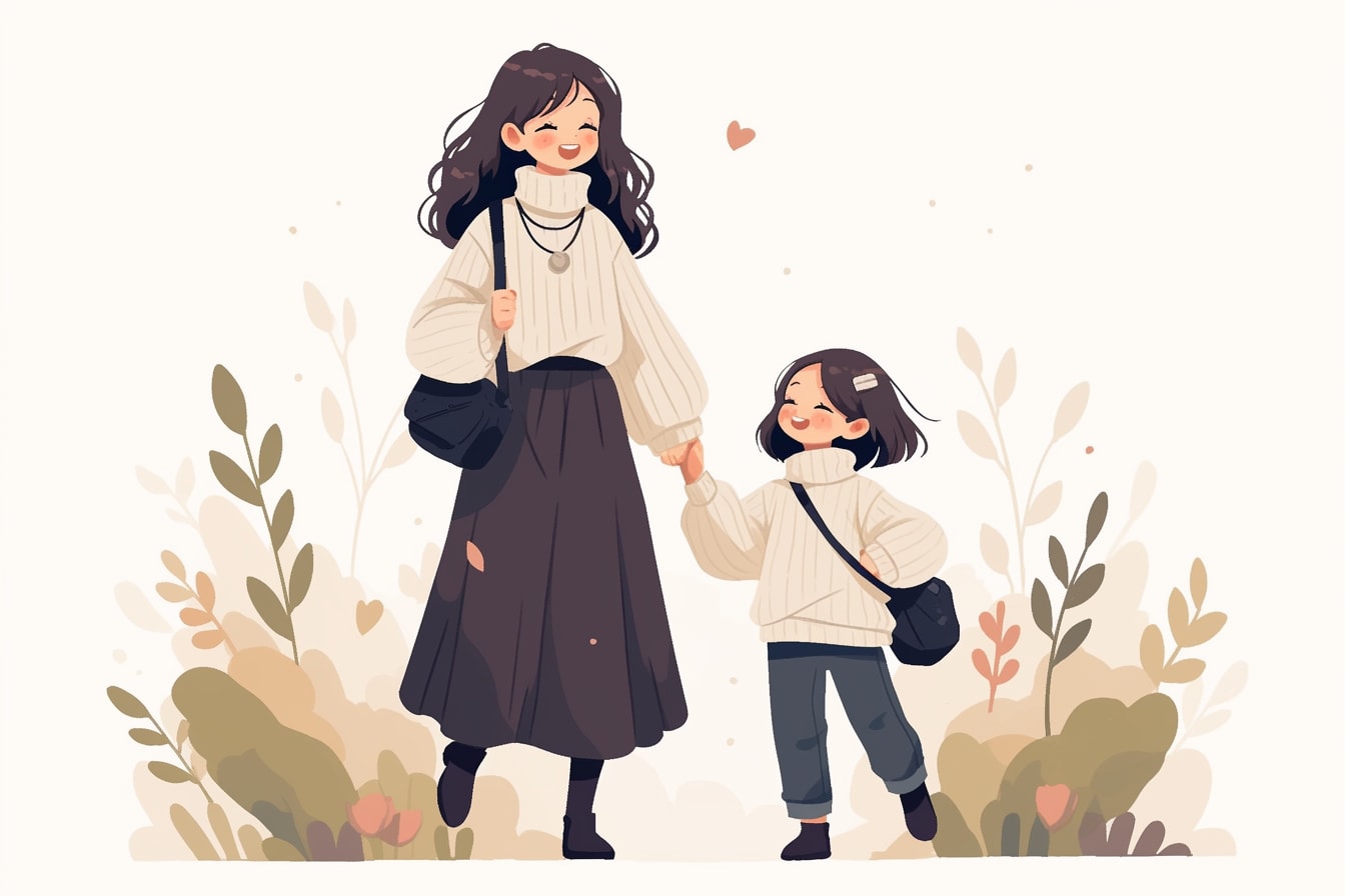 母と娘253 | の人気AIイラスト・グラビア