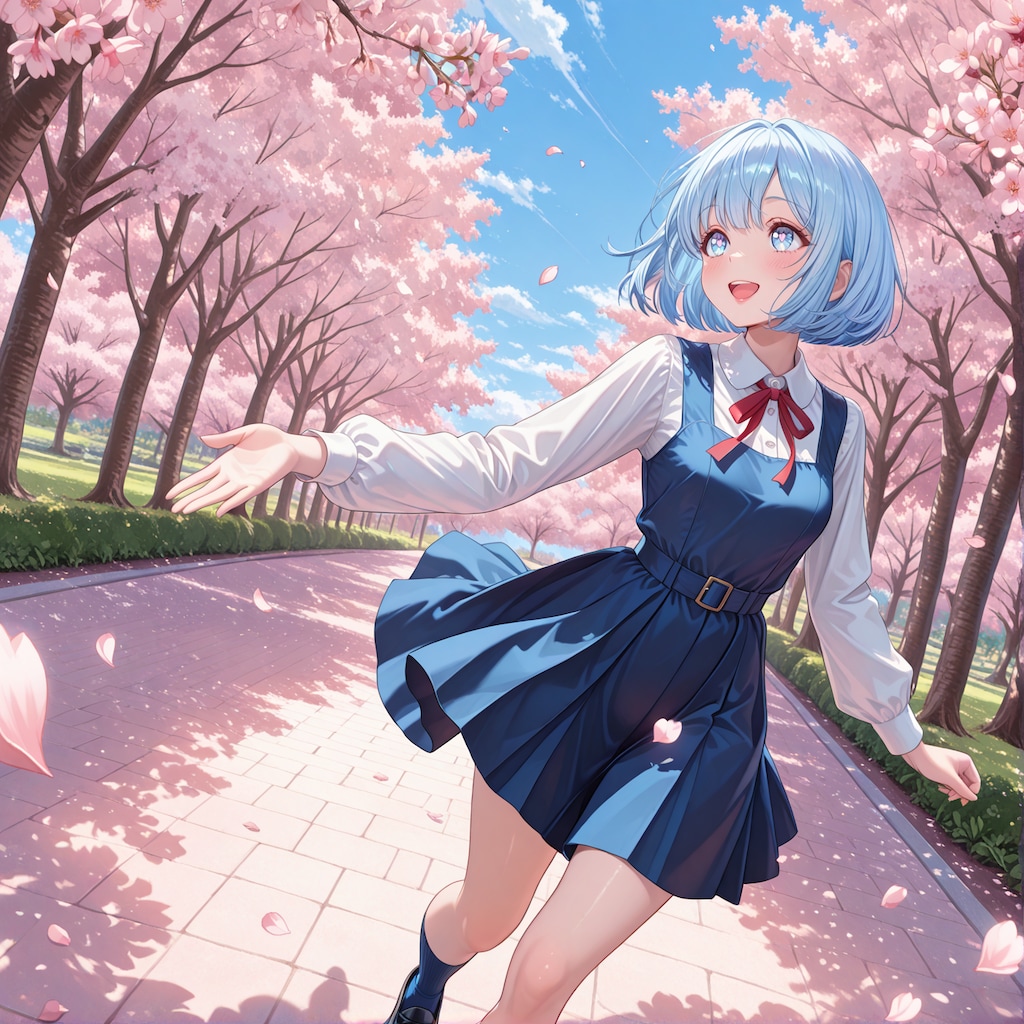 桜の花びらを敷き詰めたかったけど