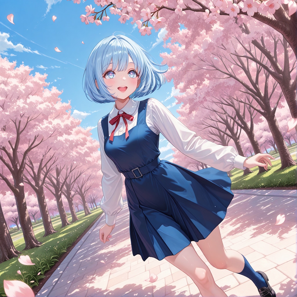 桜の花びらを敷き詰めたかったけど