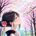 桜と着物 8枚目