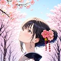 桜と着物 6枚目