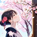 桜と着物 7枚目