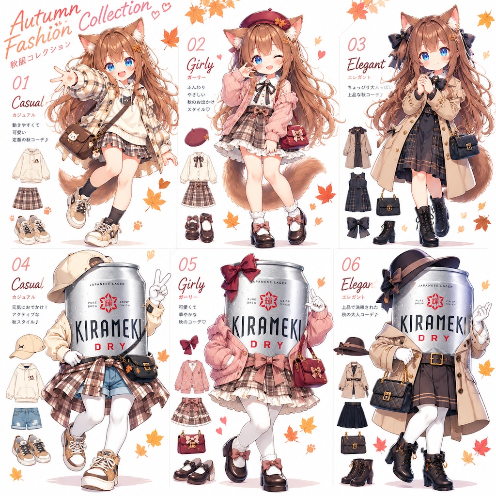 秋服コレクションな小さな女の子