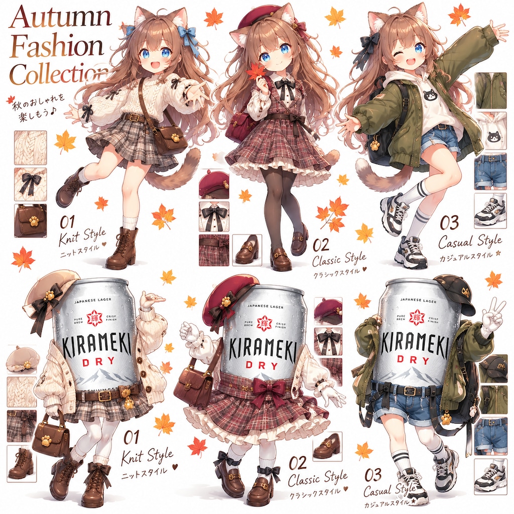 秋服コレクションな小さな女の子