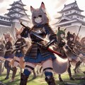 [12枚] 戦国時代、女性が減った人間はアニマル娘を生み出し女性の代わりにしようとした。しかし彼女らは動物の習性が残った勇猛果敢な侍となったのであった！（ケモ耳ラプソディの７１） 4枚目
