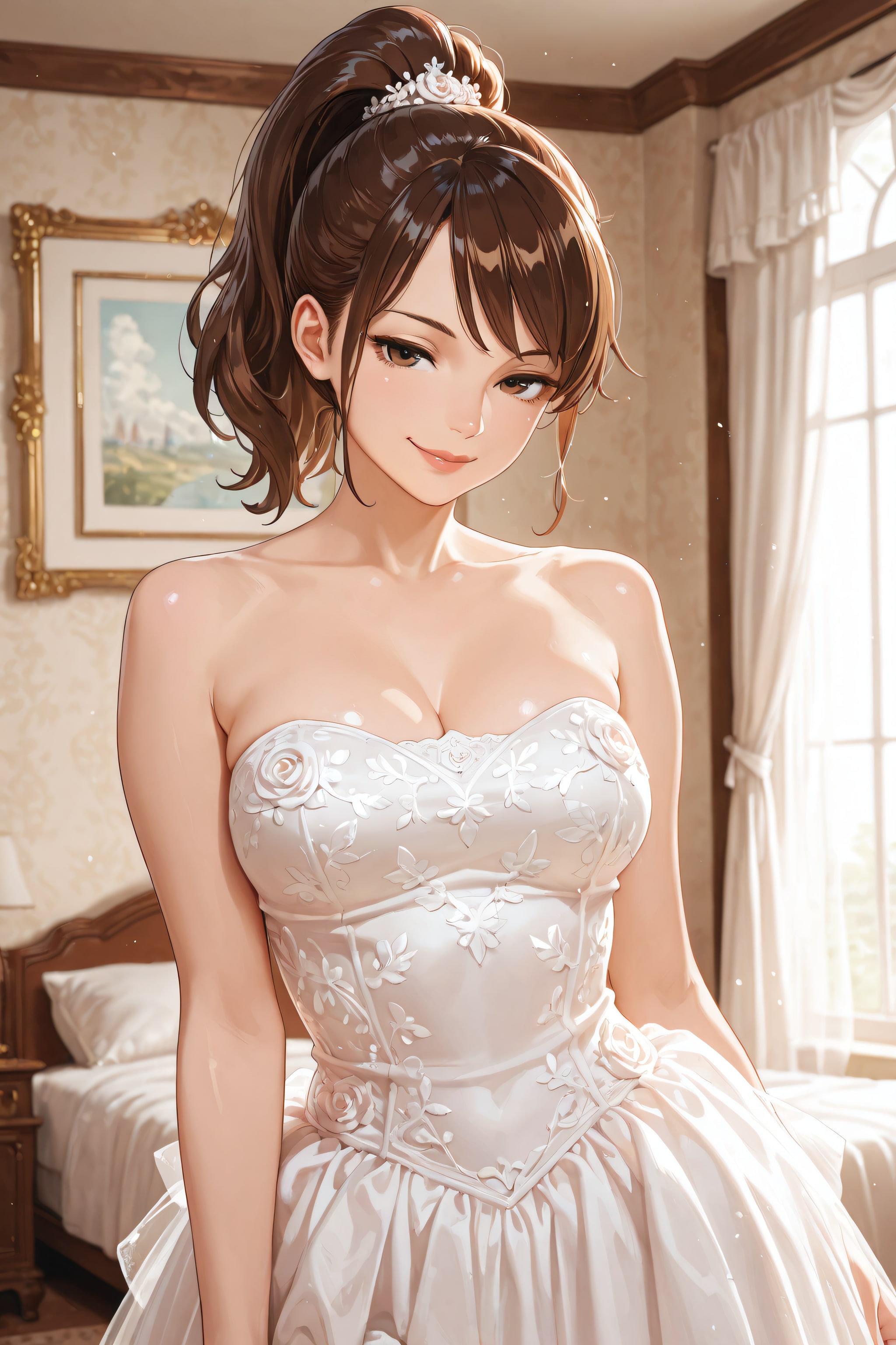 ウエディングドレスのままで