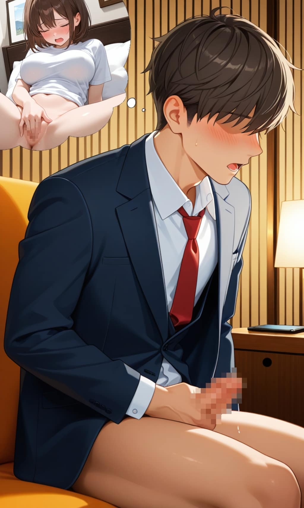 奥さんと通話オナニー…？