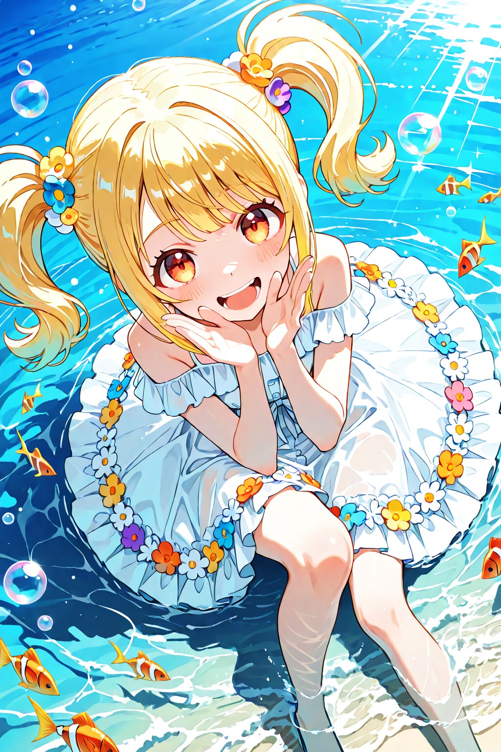 陽気な水遊び
