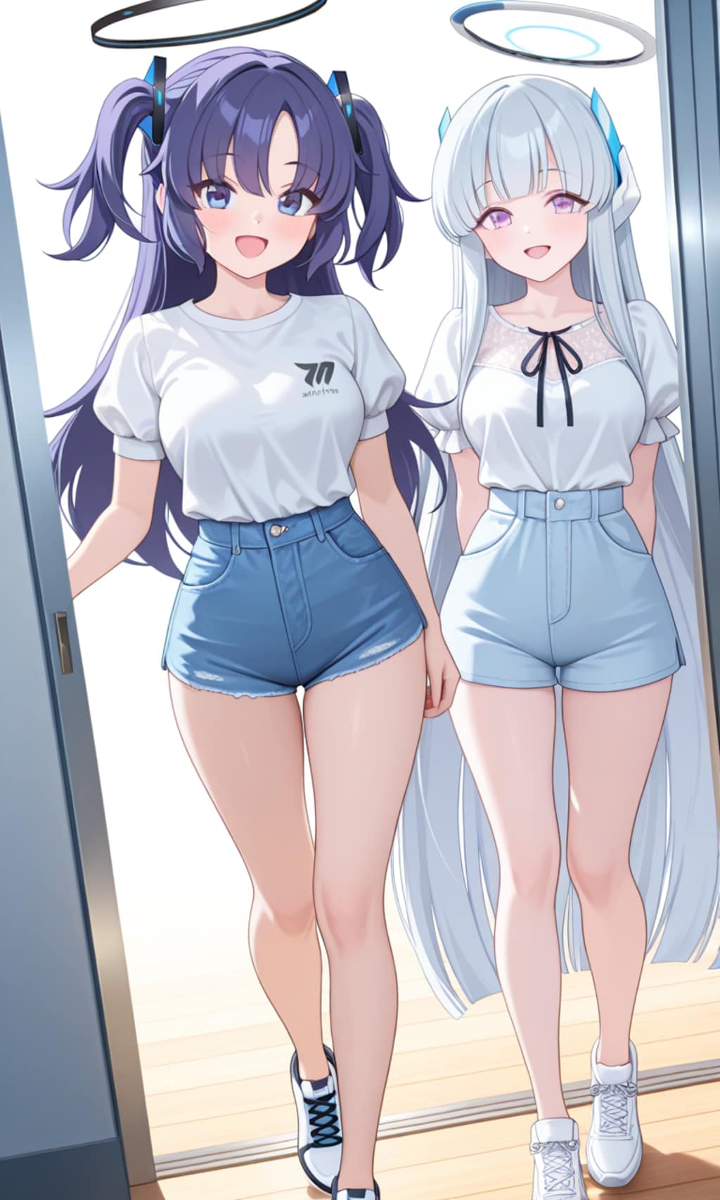 ユウカとノア　夏私服　ショートパンツ6