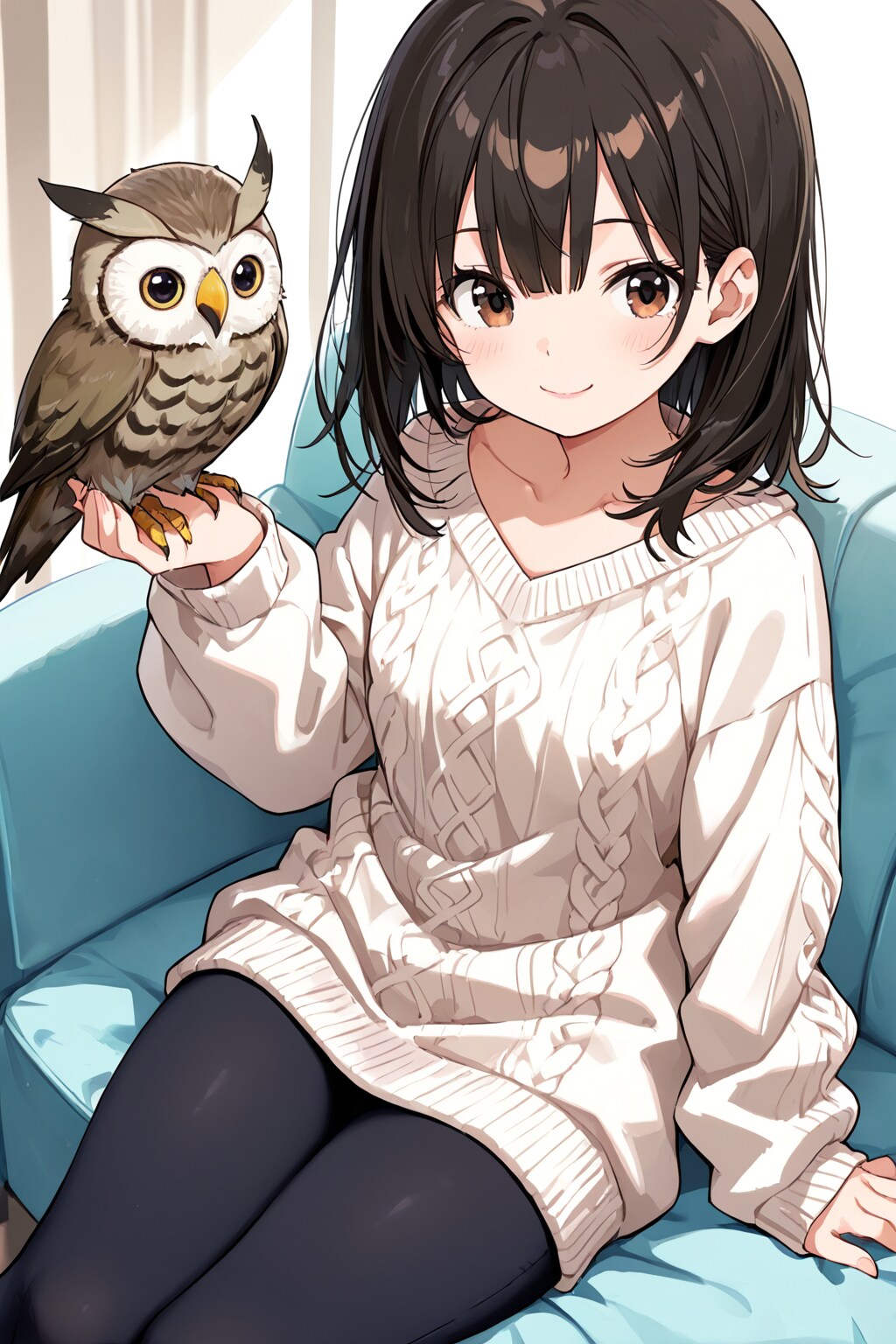 女の子と鳥　その４