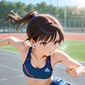 運動する少女 3枚目