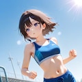 運動する少女 2枚目