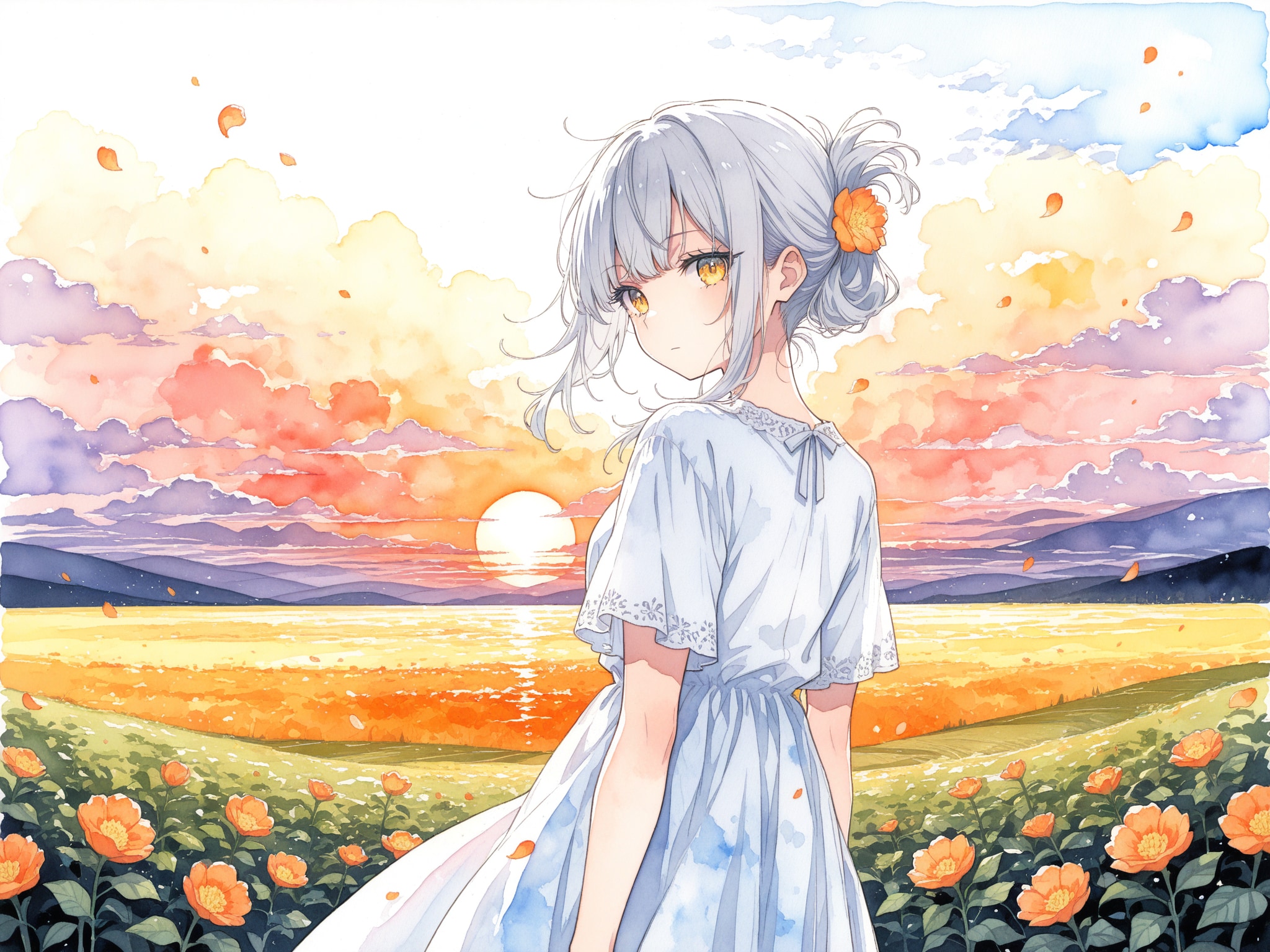 看板娘　flowers