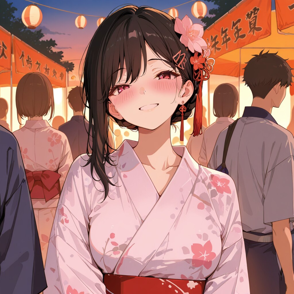 夕暮れ、キミと一緒にお祭りへ