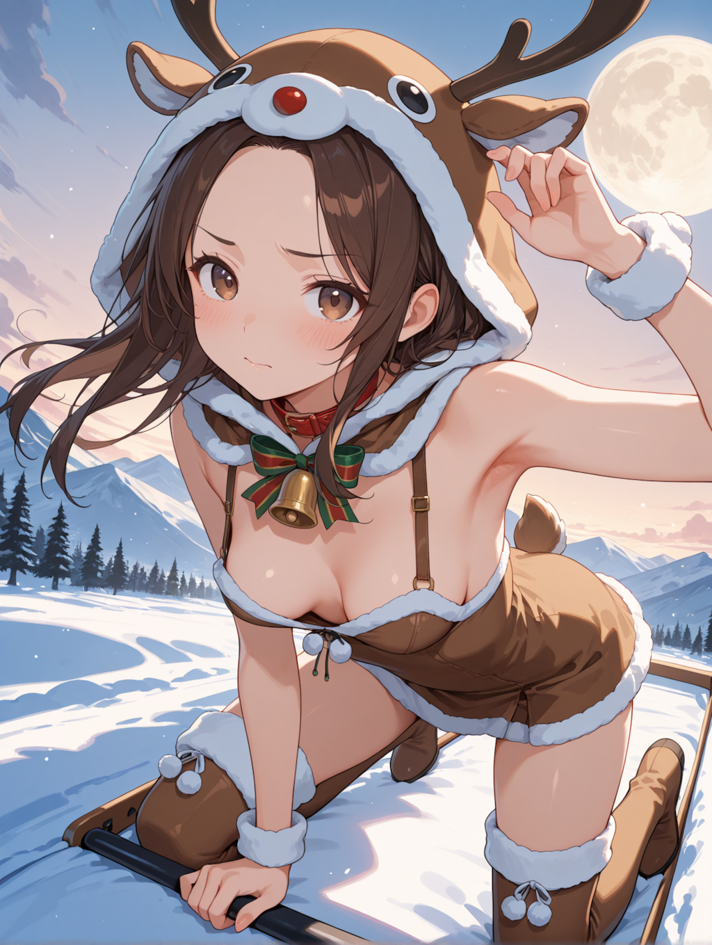 「なんで雪の上？」