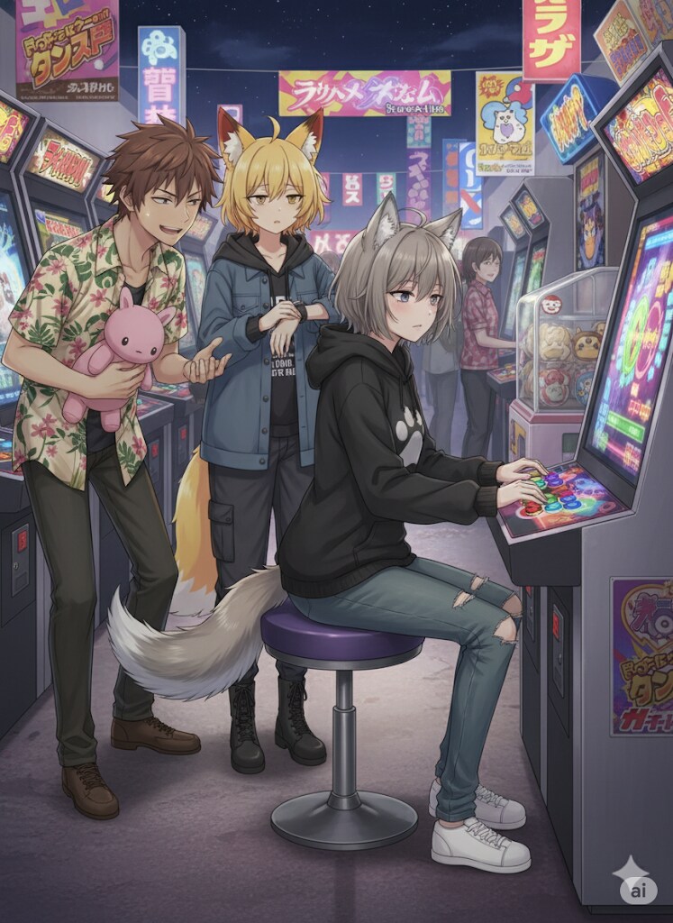 ゲームコーナーにて２ | の人気AIイラスト・グラビア