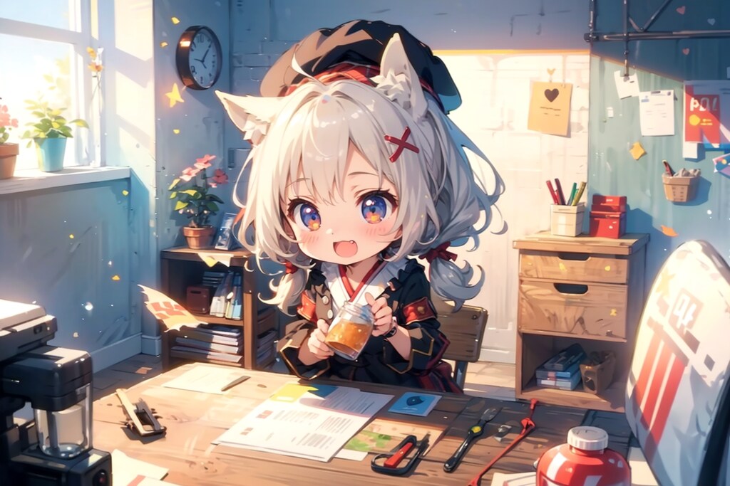 宿題を終わらせ、水分補給をする。