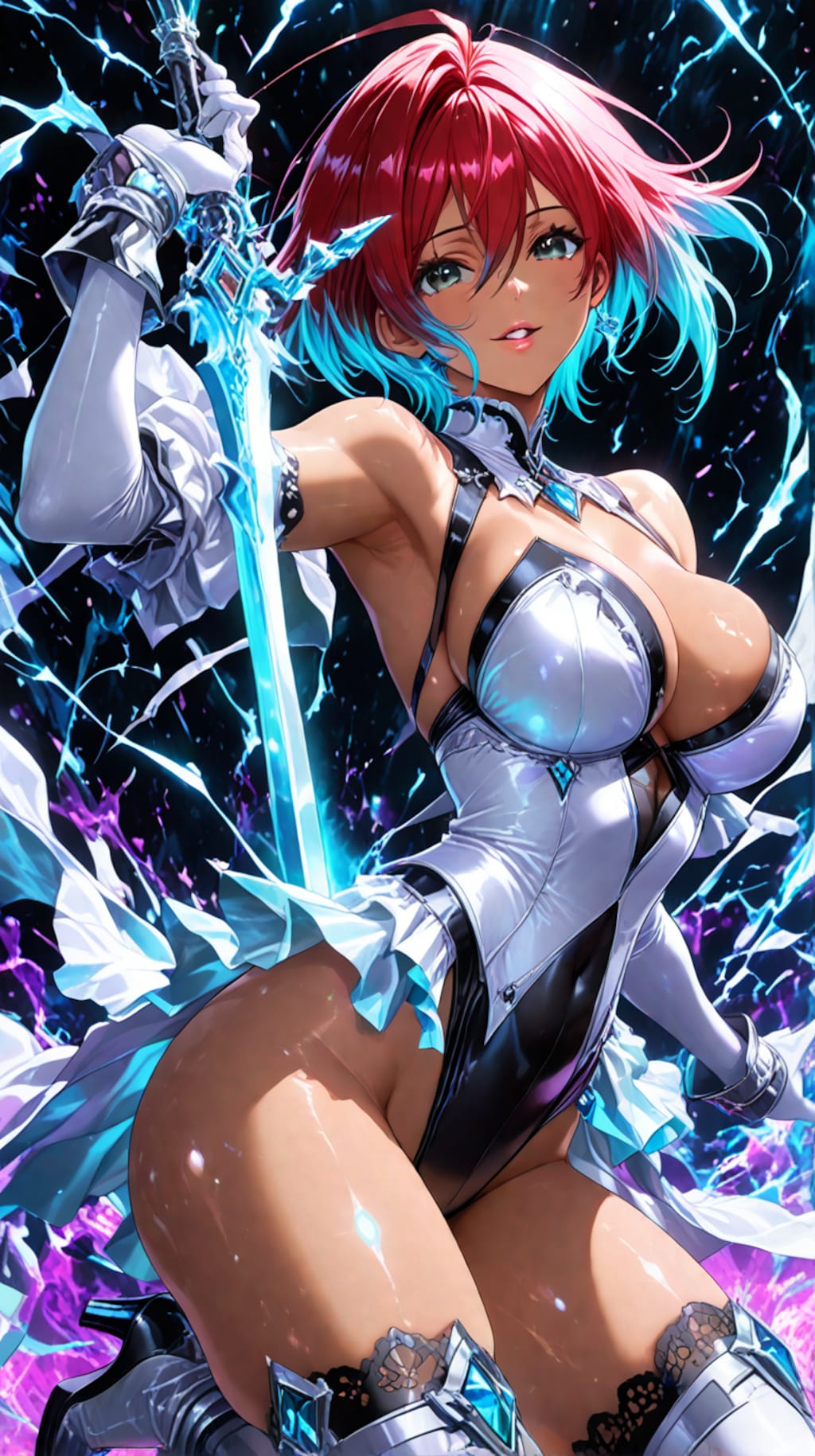サイバーチックな女戦士