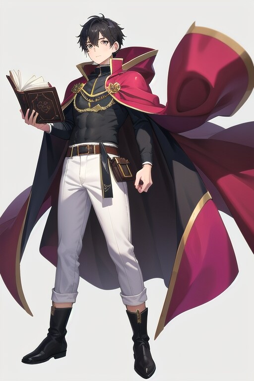 ファンタジーな洞窟地下、大きな男性学者 | の人気AIイラスト・グラビア