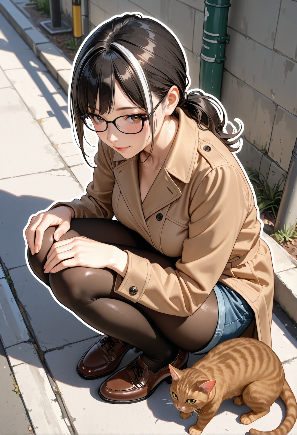 ポニ店長さんと猫。