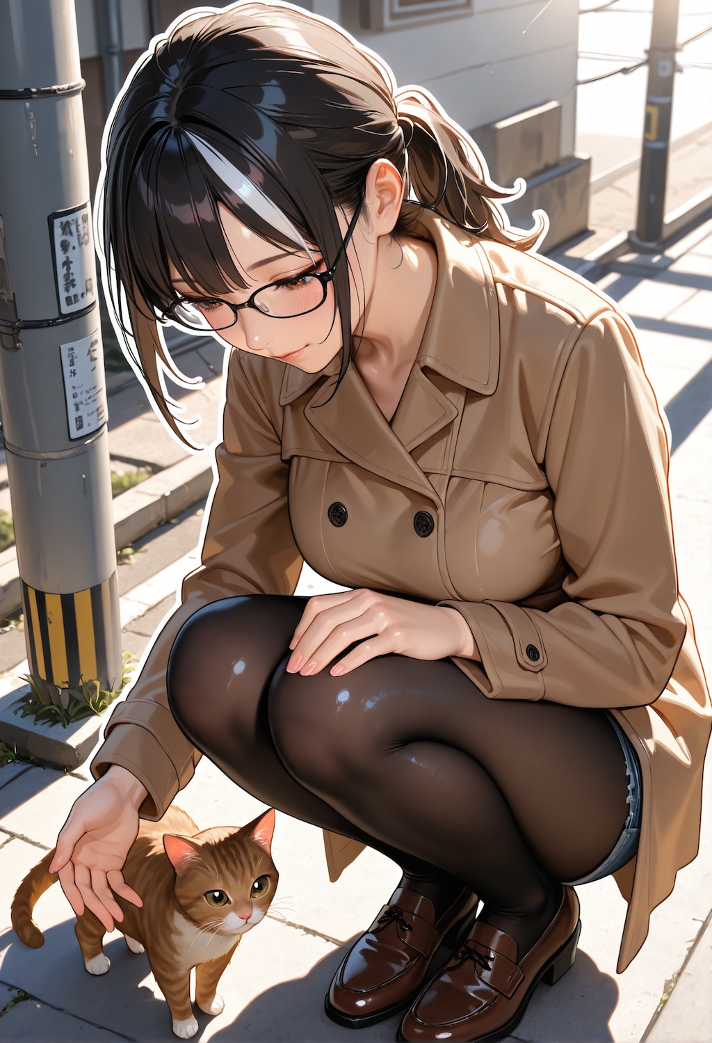 ポニ店長さんと猫。