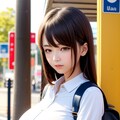 バス待ち女子校生 6枚目