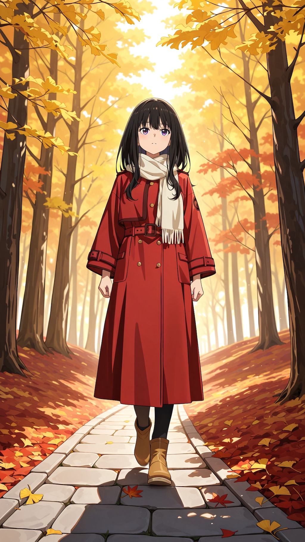 秋の森の小道