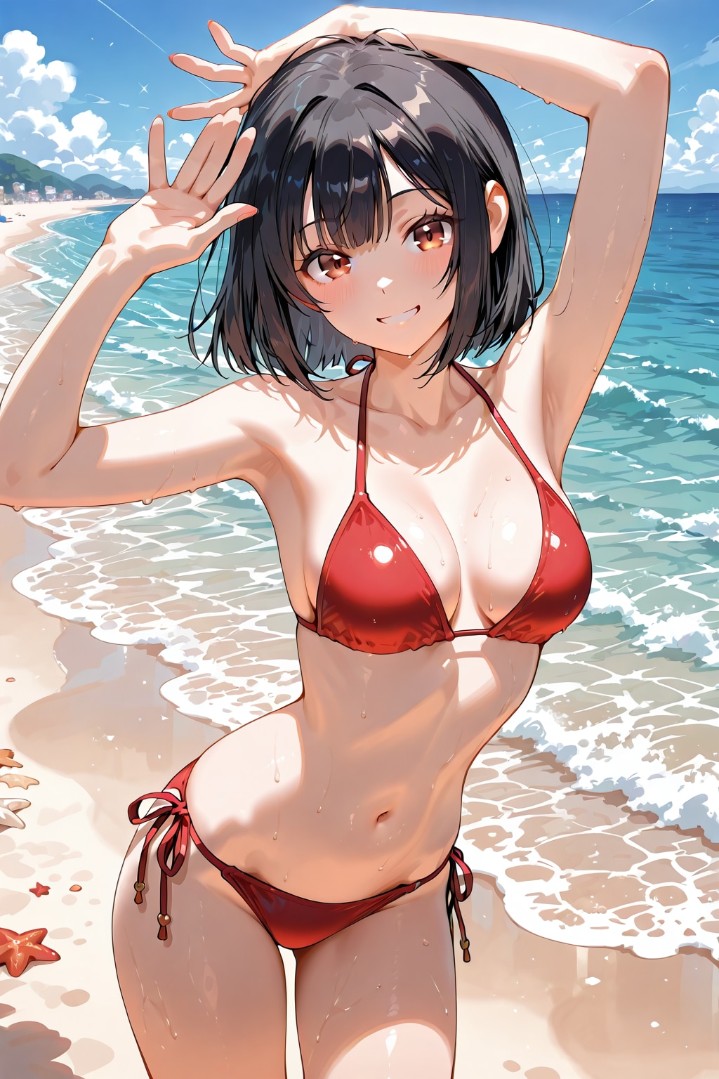 赤ビキニ