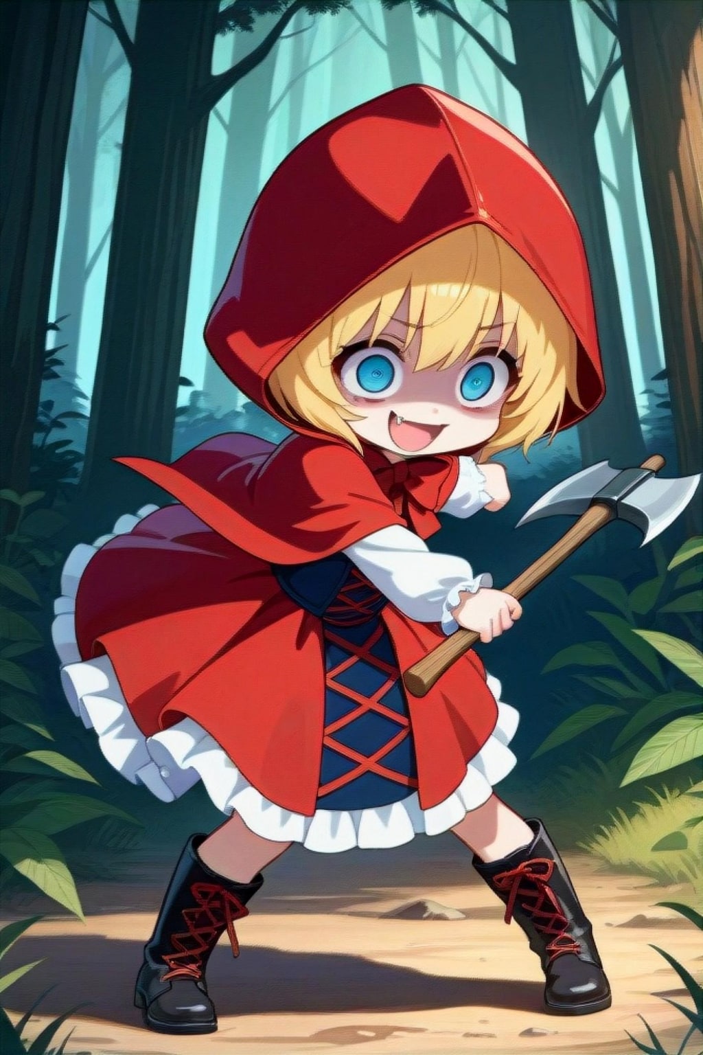 金髪の赤ずきんちゃん