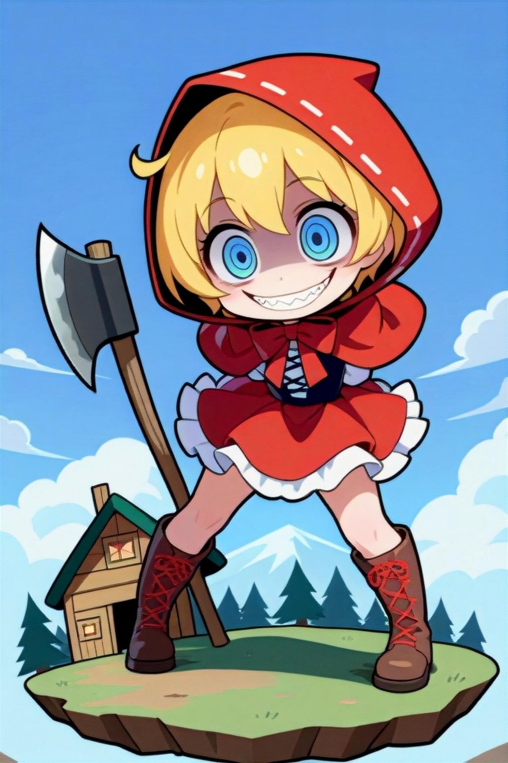 金髪の赤ずきんちゃん