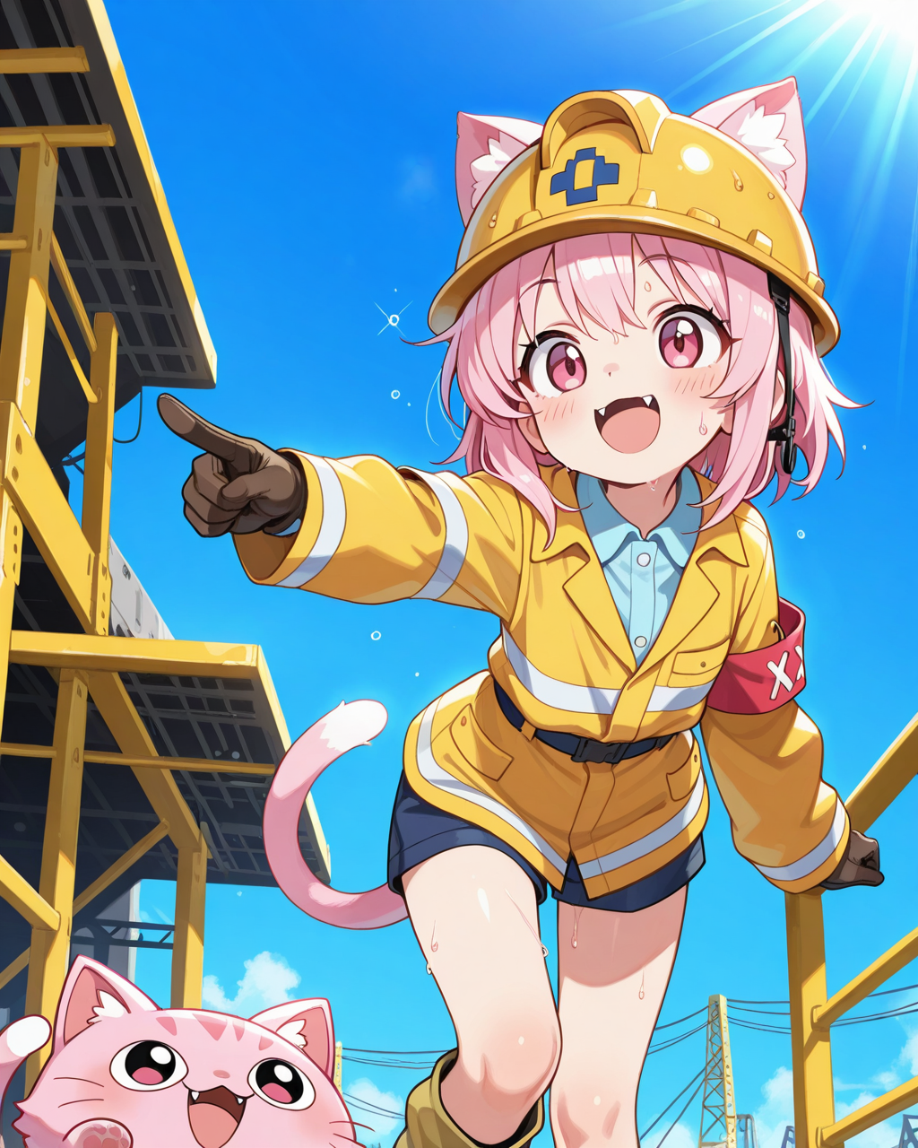 現場ねこの汗！！