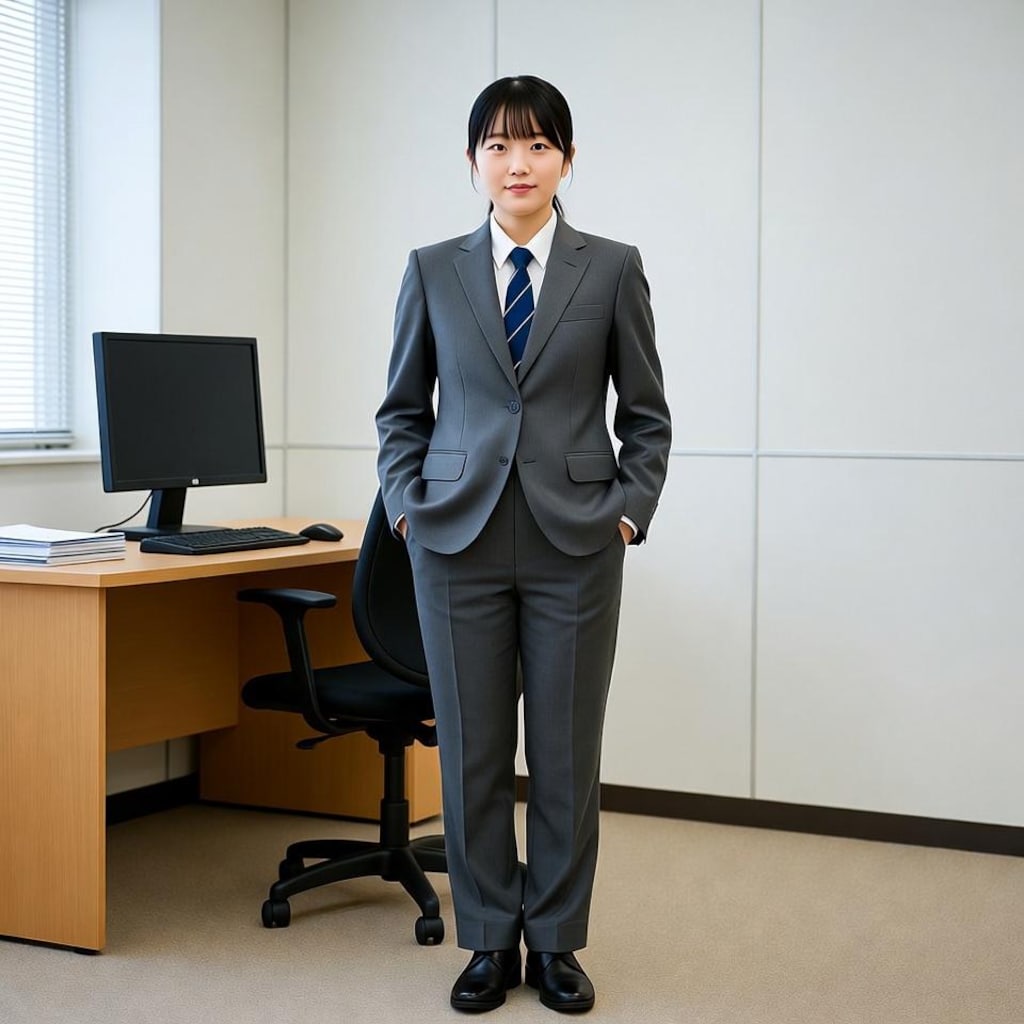 メンズスーツの女