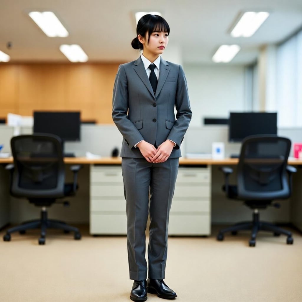 メンズスーツの女