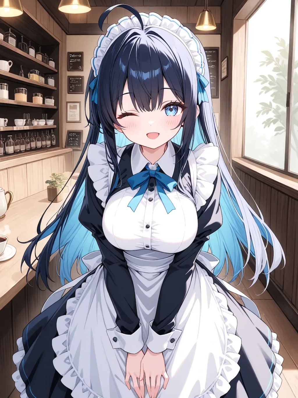 黒髪メイド