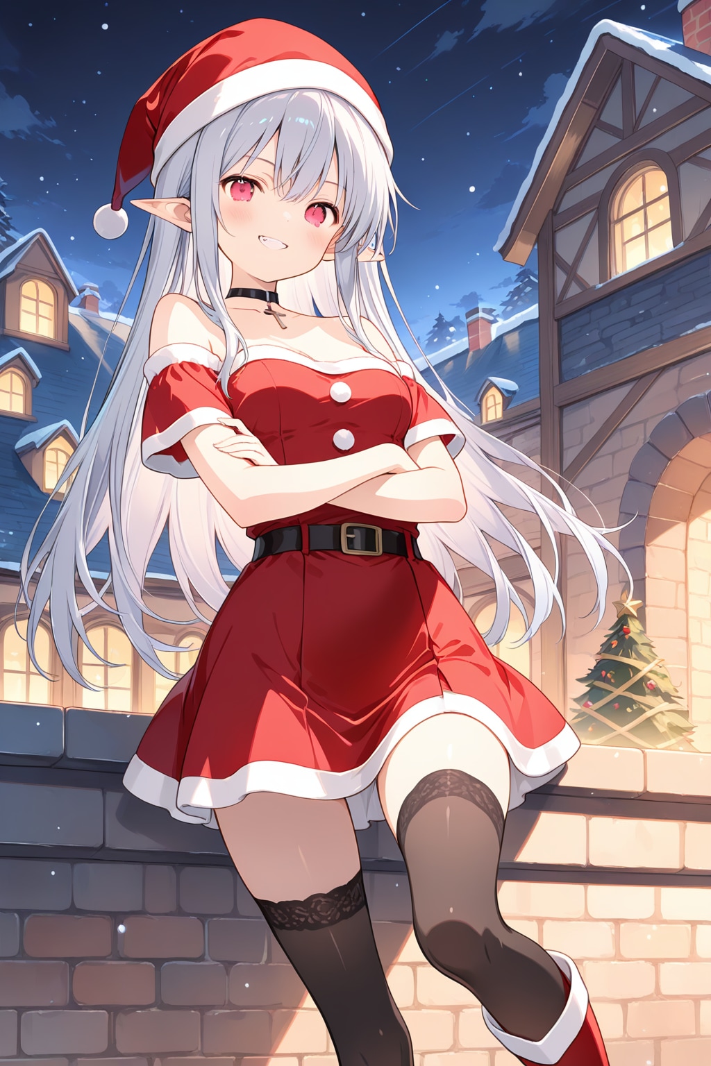 『ふふん、この可愛いサンタコスのオレ様がプレゼントだーっ！』アビゲイル