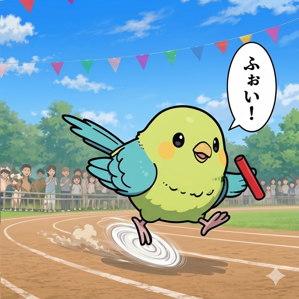 リレーを繋ぐえらいこっちゃ嬢
