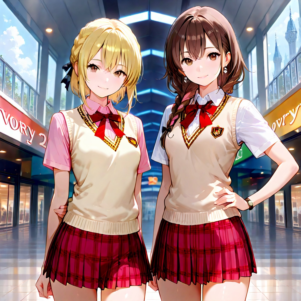 澪奈 & 歩美 Summer Uniform (1)