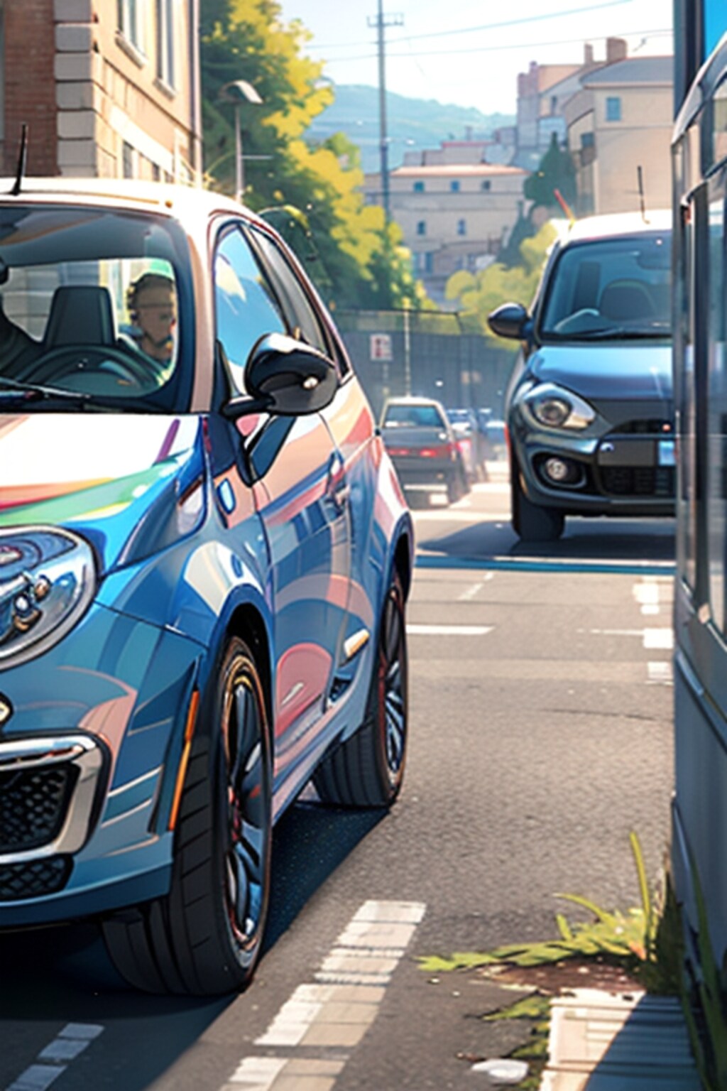 FIAT500 の有る風景
