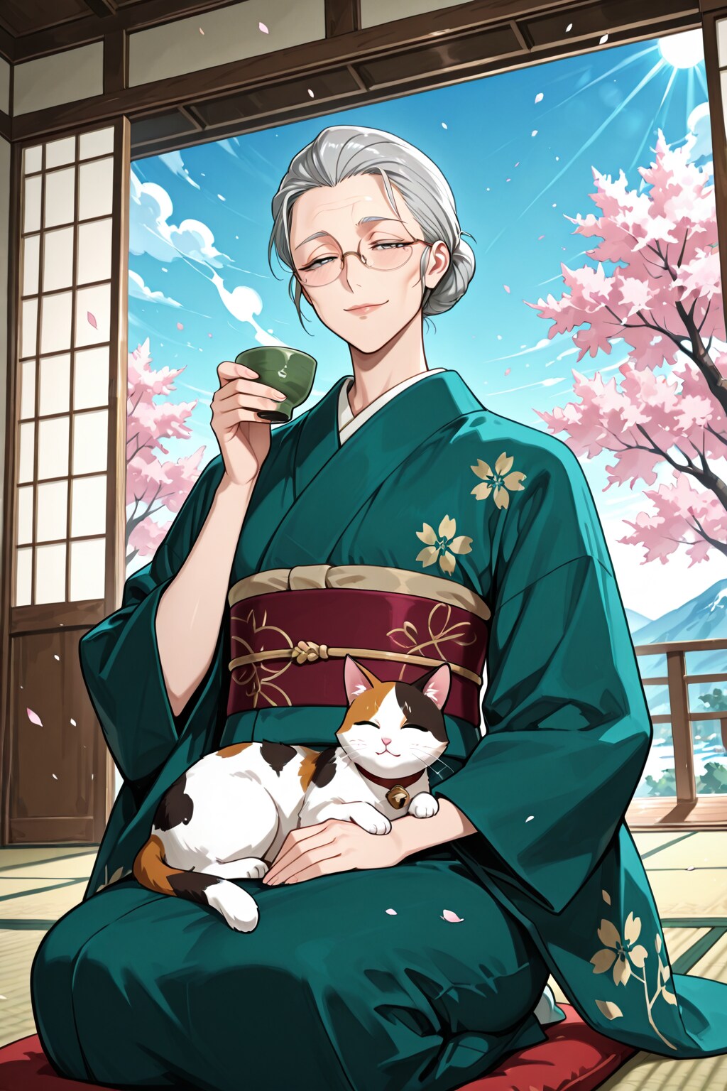 おばあちゃんと桜