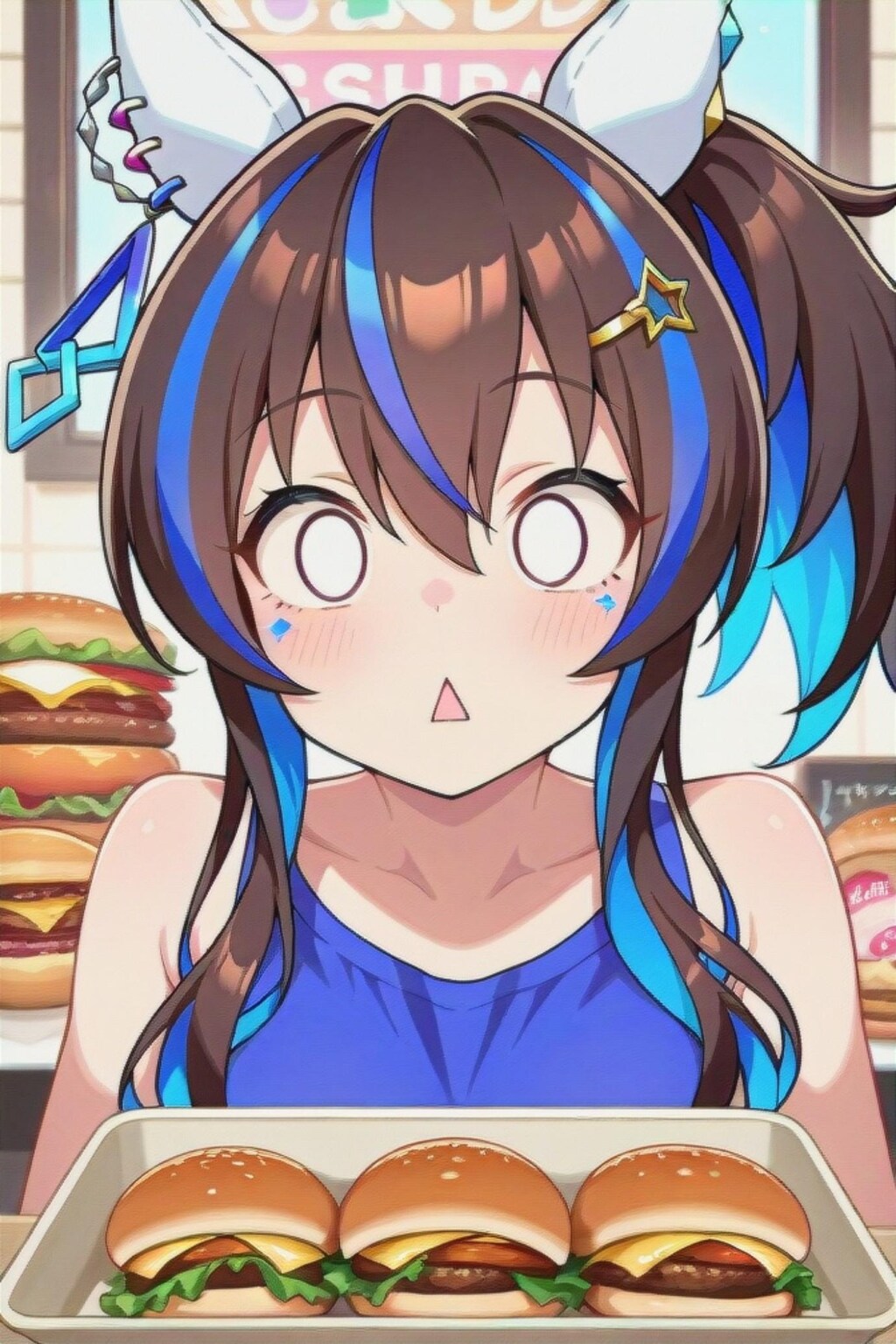 ダイタクヘリオスとハンバーガー