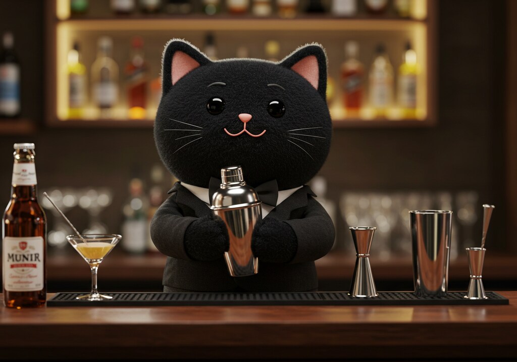 摩訶不思議食堂の黒猫Bar席