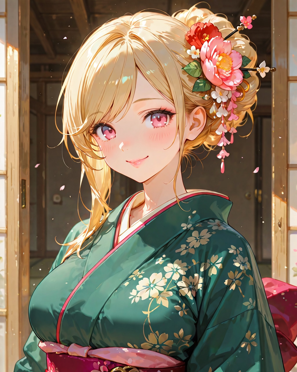 Hair up + kanzashi