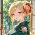 Hair up + kanzashi 2枚目