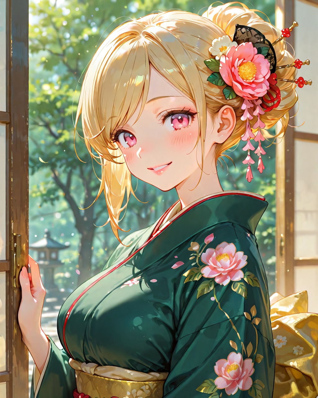 Hair up + kanzashi