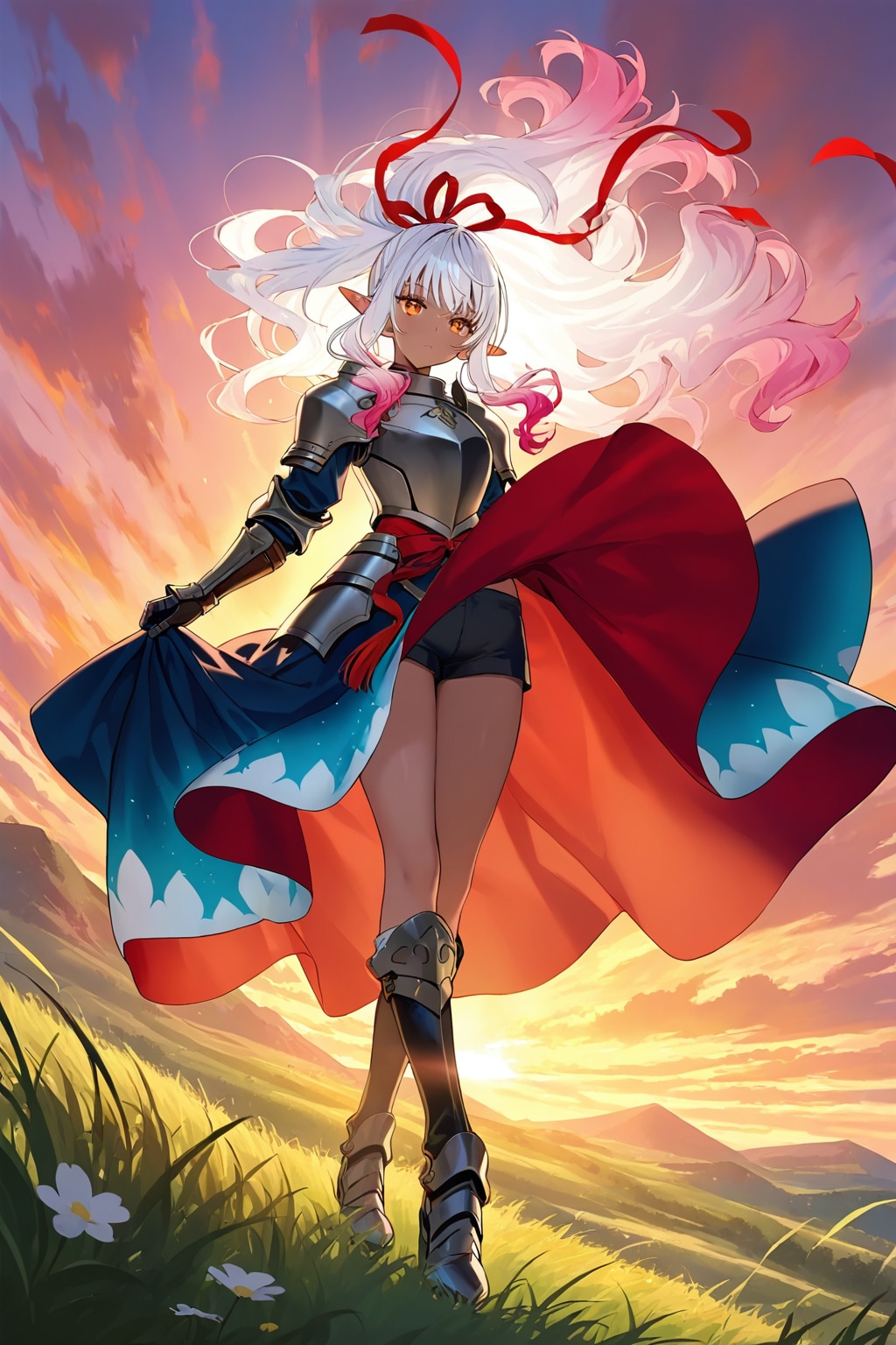 Flarene following the wind