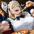 筋力極振りしちゃった系おピッツァメイドちゃん💪🍕 4枚目