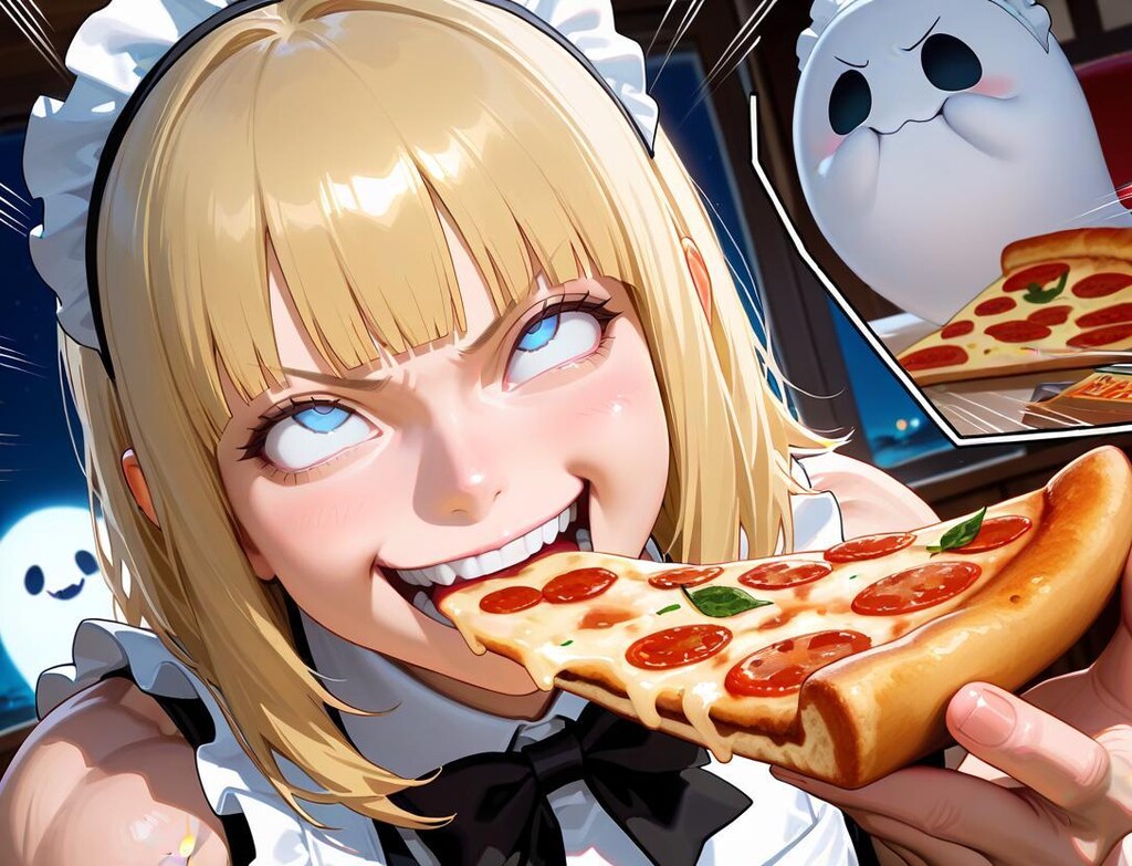 筋力極振りしちゃった系おピッツァメイドちゃん💪🍕
