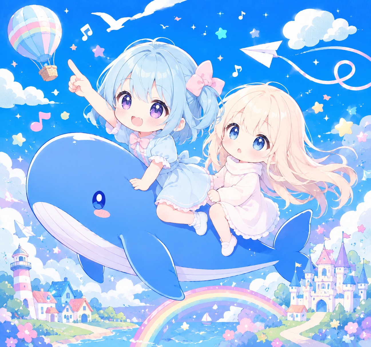 くじらさんと空の旅🐳✨