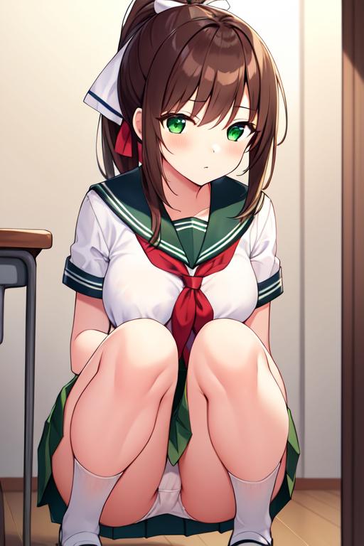 教室パンチラ