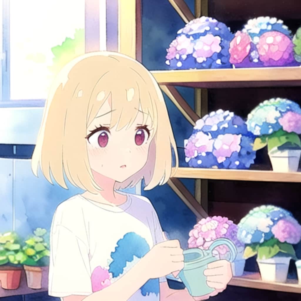 4℃室のアジサイ